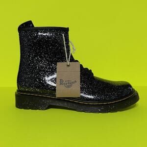 Doc Dr. Martens Cosmic Glitter Core Black Boots Black 1460 Size Women 5